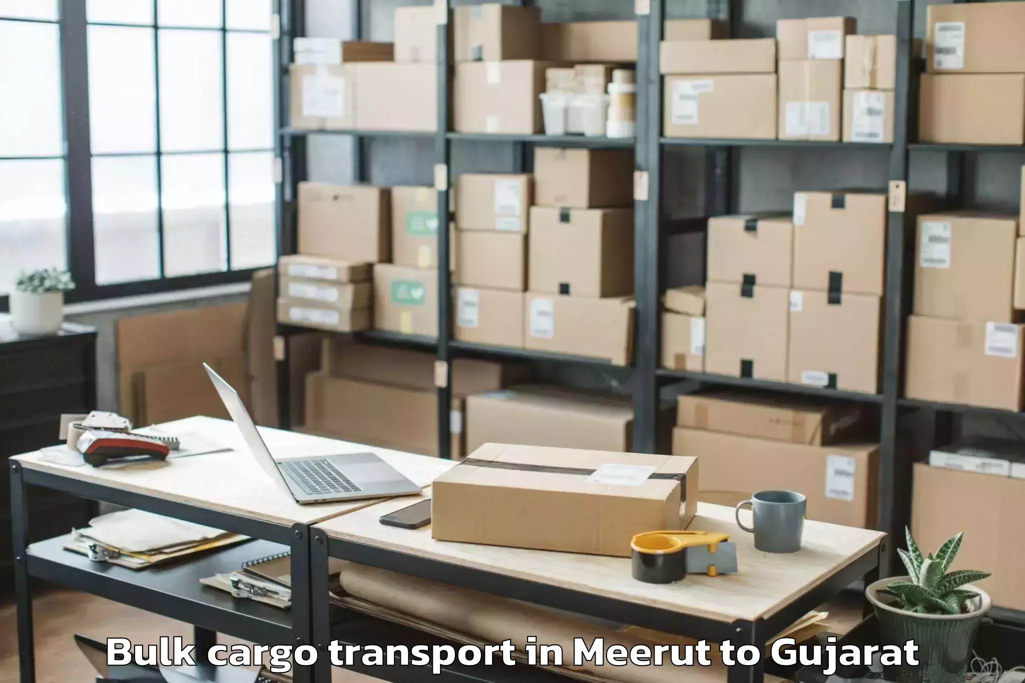 Easy Meerut to Himmatnagar Bulk Cargo Transport Booking